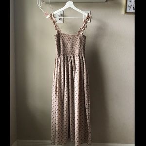 Nothing Fits But S/M smocked sleeveless dress